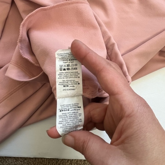 Sweaty Betty Mock Neck Sweatshirt XXL Pink Soft See Description* - Picture 5 of 11